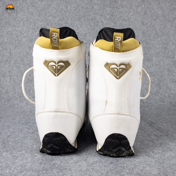 Roxy Snowboard Boots White Gold Track Lace Model Retro Style Women's Size 8.5 - Picture 5 of 16